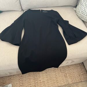 Zara Black Long Sleeve Dress with Flared Cuffs